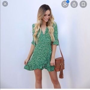 Faithfull The Brand Carmel wrap floral mini dress